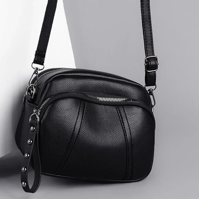 PU Leather Casual Crossbody Bag for Women | Shell Purse & Handbag (Lady Luxury Design Small Shoulder Messenger Bag)