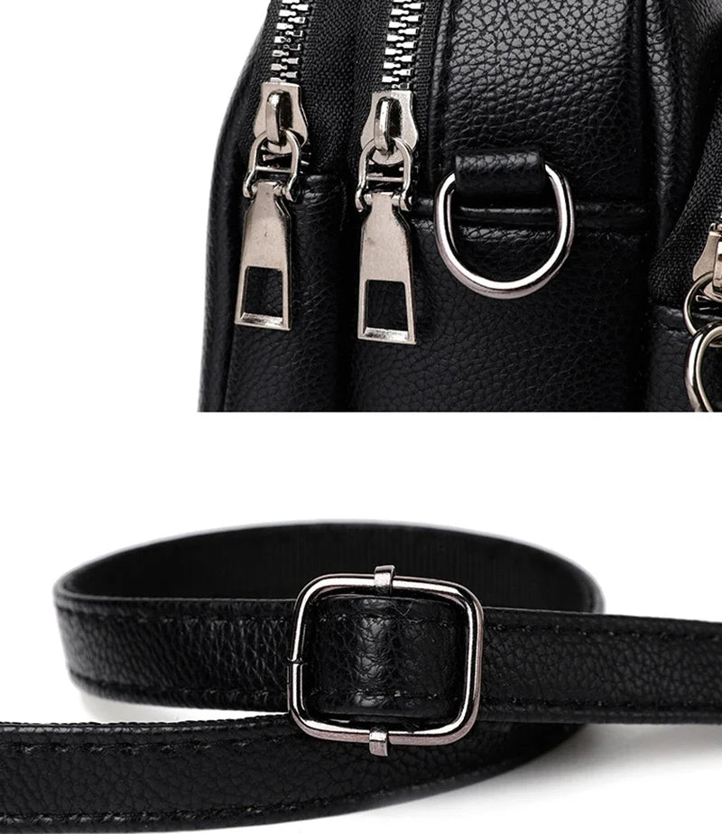 PU Leather Casual Crossbody Bag for Women | Shell Purse & Handbag (Lady Luxury Design Small Shoulder Messenger Bag)