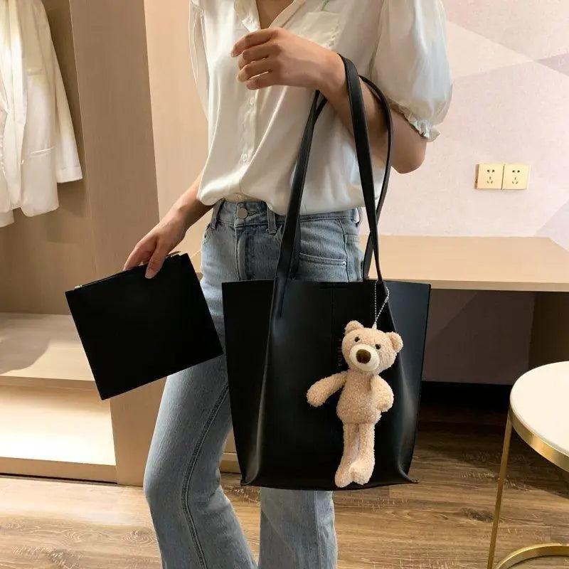 Elegant Ladies 2 piece set / suit Handbag Composite Bag Set Ladies Handbag Large Shoulder Bag Purse Bag Handbag For Females