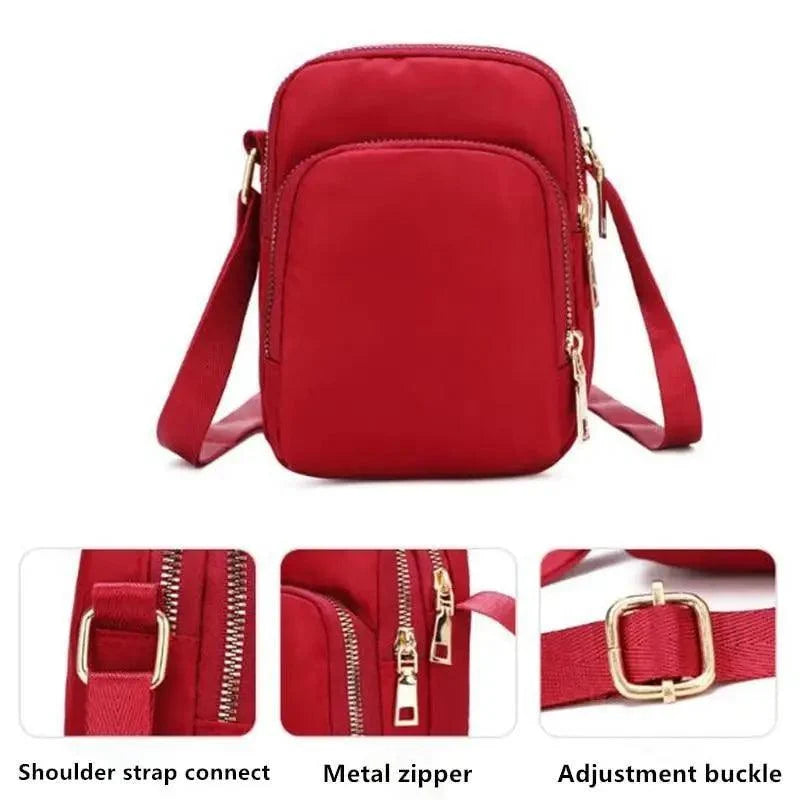 New Trendy Crossbody Zipper  Shoulder Bag For Ladies And Girls Multifunction Handbag Wrist Purse For Females