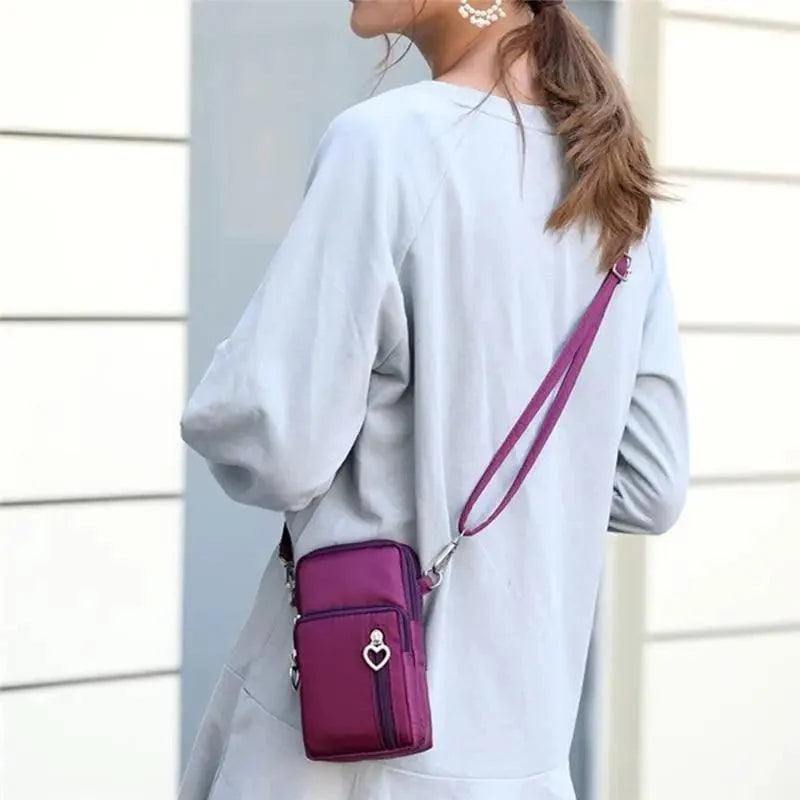 New Trendy Crossbody Zipper  Shoulder Bag For Ladies And Girls Multifunction Handbag Wrist Purse For Females