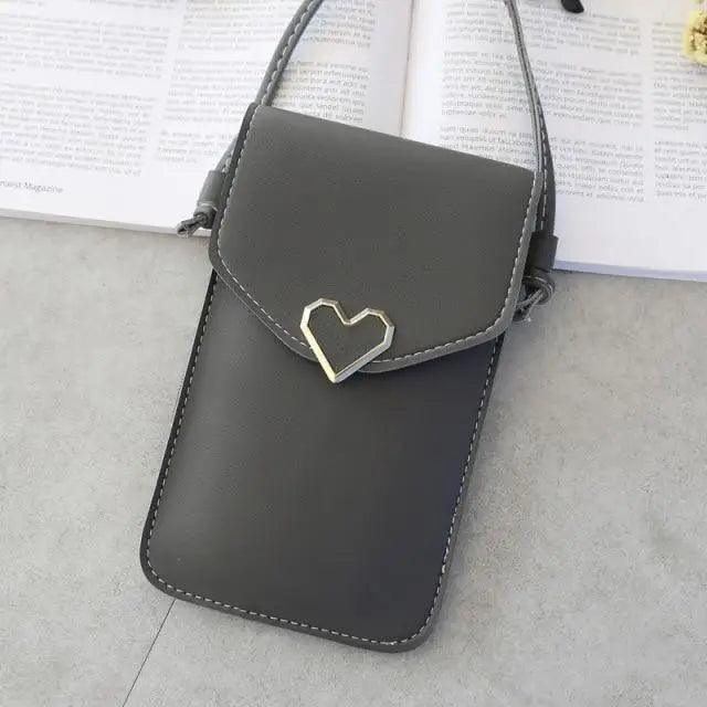 Women  Bag Shoulder Transparent Bag Card Holders Girl  Handbag Ladies PU Leather Clutch Phone Wallets Purse